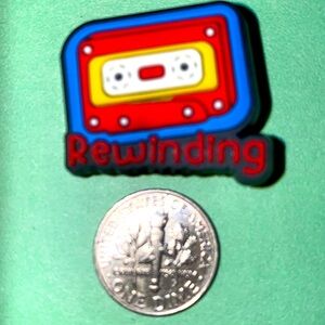 )10 for $15) Cassette Rewind Crocs Shoes Charms